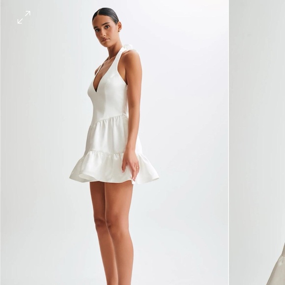 Meshki White Ruffle Mini Dress - Picture 6 of 9